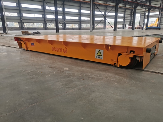 Industriële vierwielige AC 220V 10-tons elektrische platformwagen met tandwielmotor