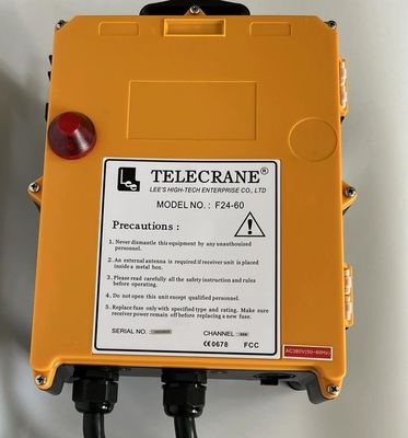 F24-60 multifunctionele draadloze afstandsbediening, F24-60 afstandsbediening met breed frequentiebereik en hoge gevoeligheid voor bovenloopkraan met enkele ligger
